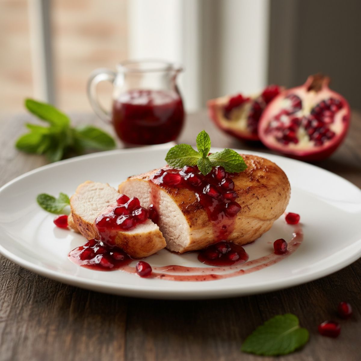 01 Kuřecí maso s granátovou omáčkou – sladkokyselá chuť dodá jídlu exotický nádech